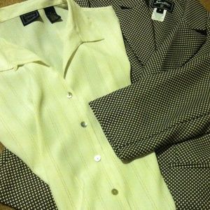 Short sleeve blouse and blazer