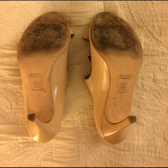 Butter Nude Bow Heels Size 8 Made in Italy - Picture 3 of 5