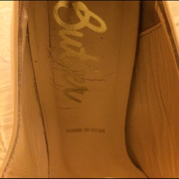 Butter Nude Bow Heels Size 8 Made in Italy - Picture 5 of 5