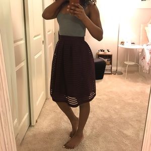 Mesh shell Skirt with pockets