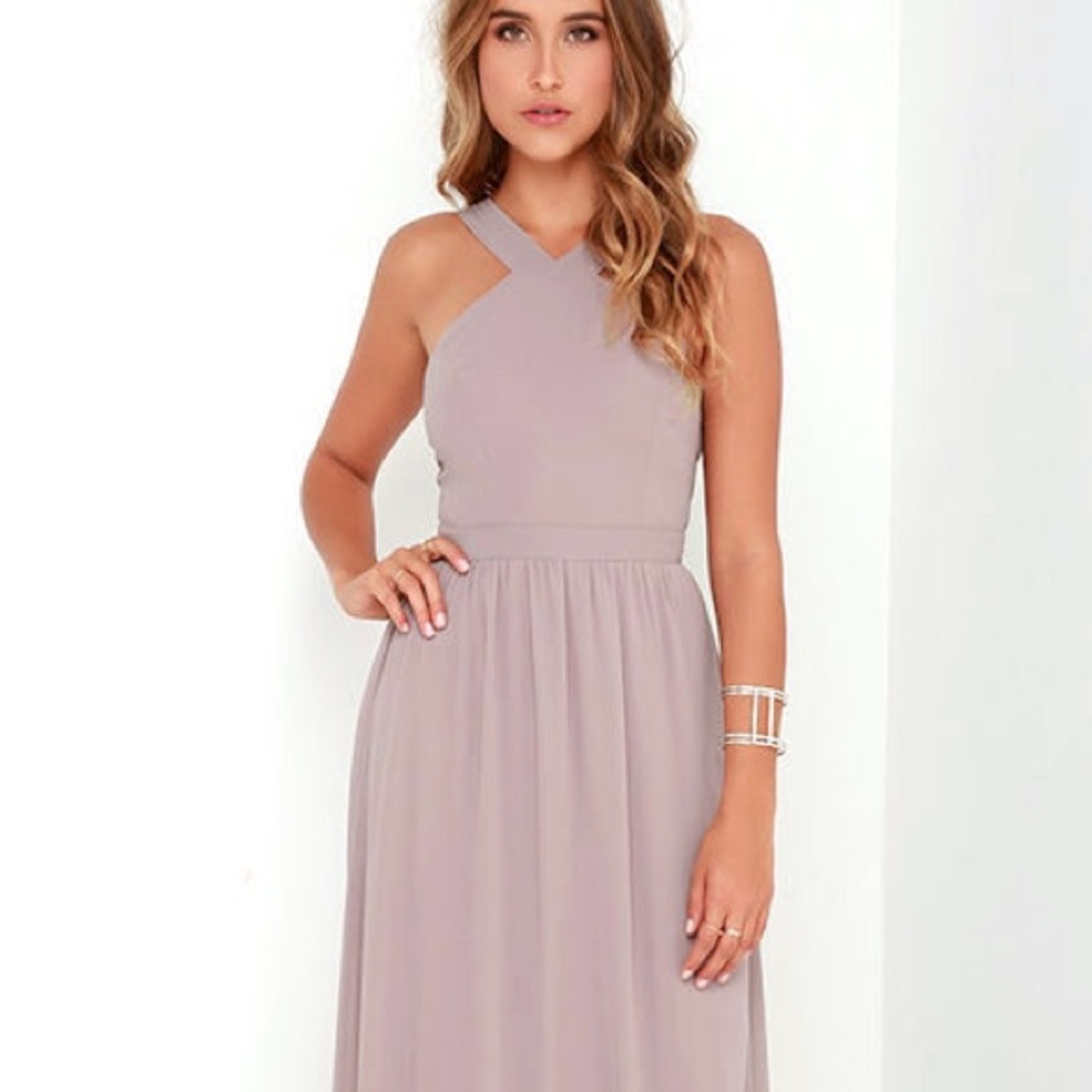 Lulus Air of Romance Bridesmaid Dress Taupe Mauve
