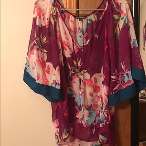 Colorful floral blouse