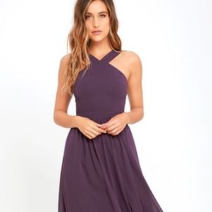 Lulus Air of Romance Bridesmaid Dusty Purple Sz S