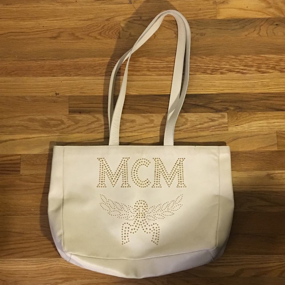Vintage MCM Leather Studded Tote Bag ❗ AS-IS ❗