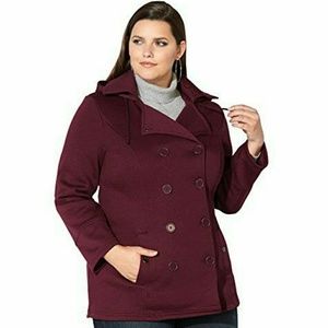 Hooded Fleece Peacoat size 18-20