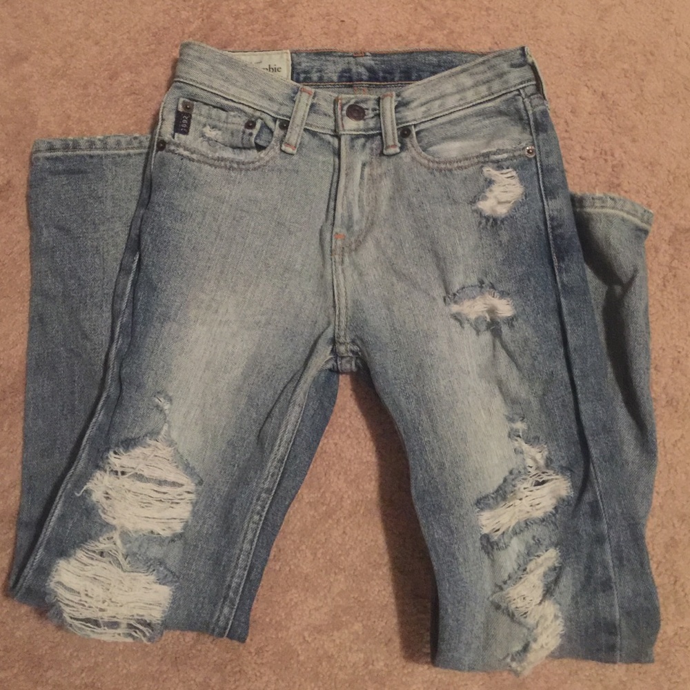 Distressed boys jeans