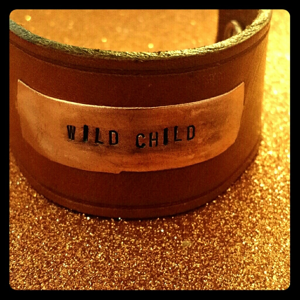 Repurposed belt cuff bangle bracelet