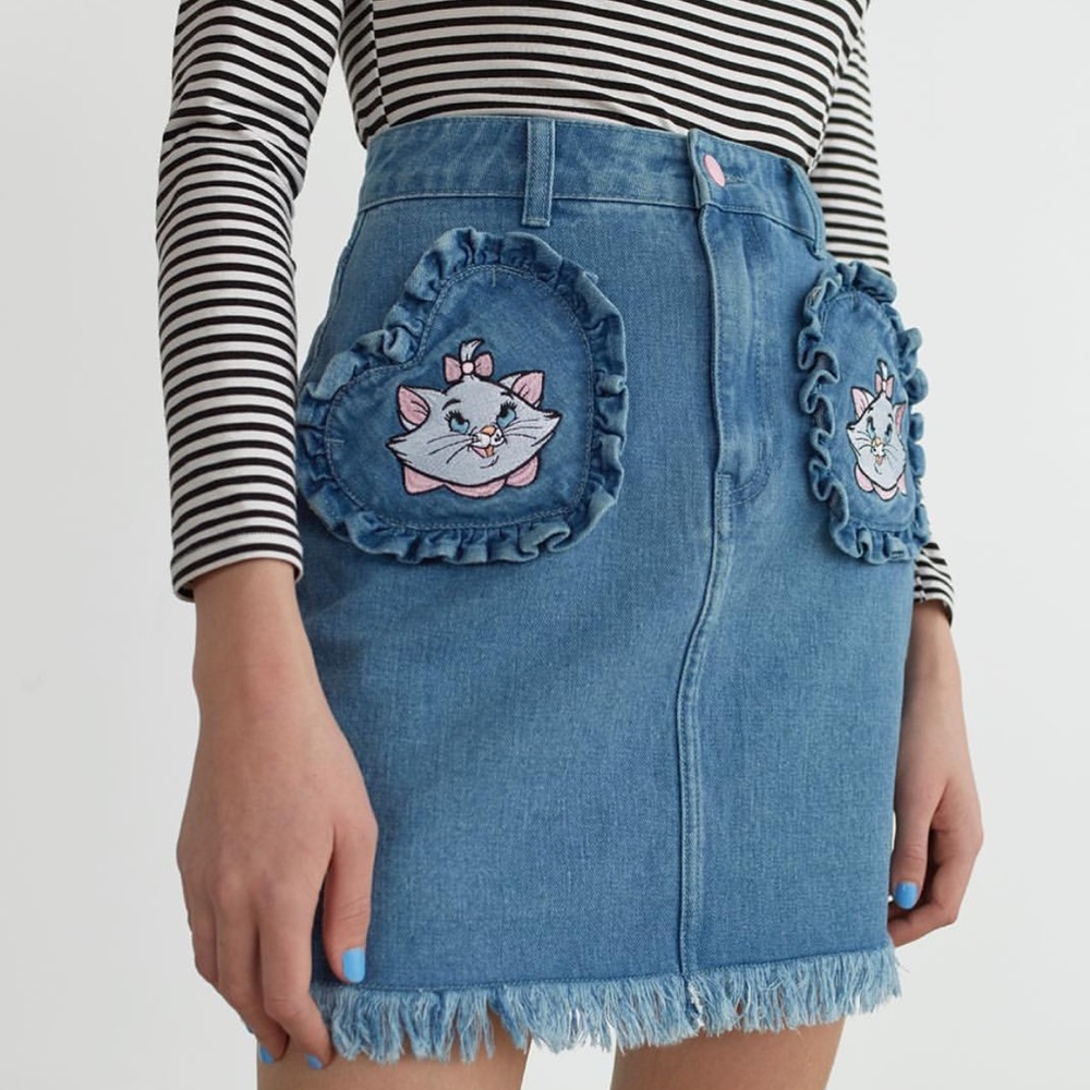 🎀 Lazy Oaf x Disney Aristocats Denim Skirt 🎀