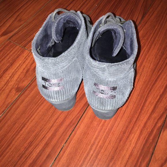 Tom blue/ black Wedges heels HURRY AND BUY - Picture 2 of 3