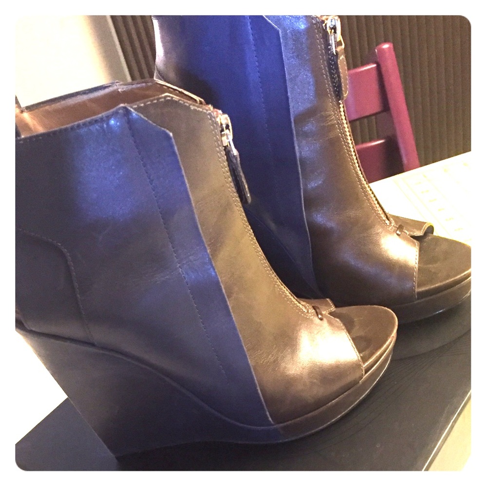 Derek Lam Open Toe Wedge Booties