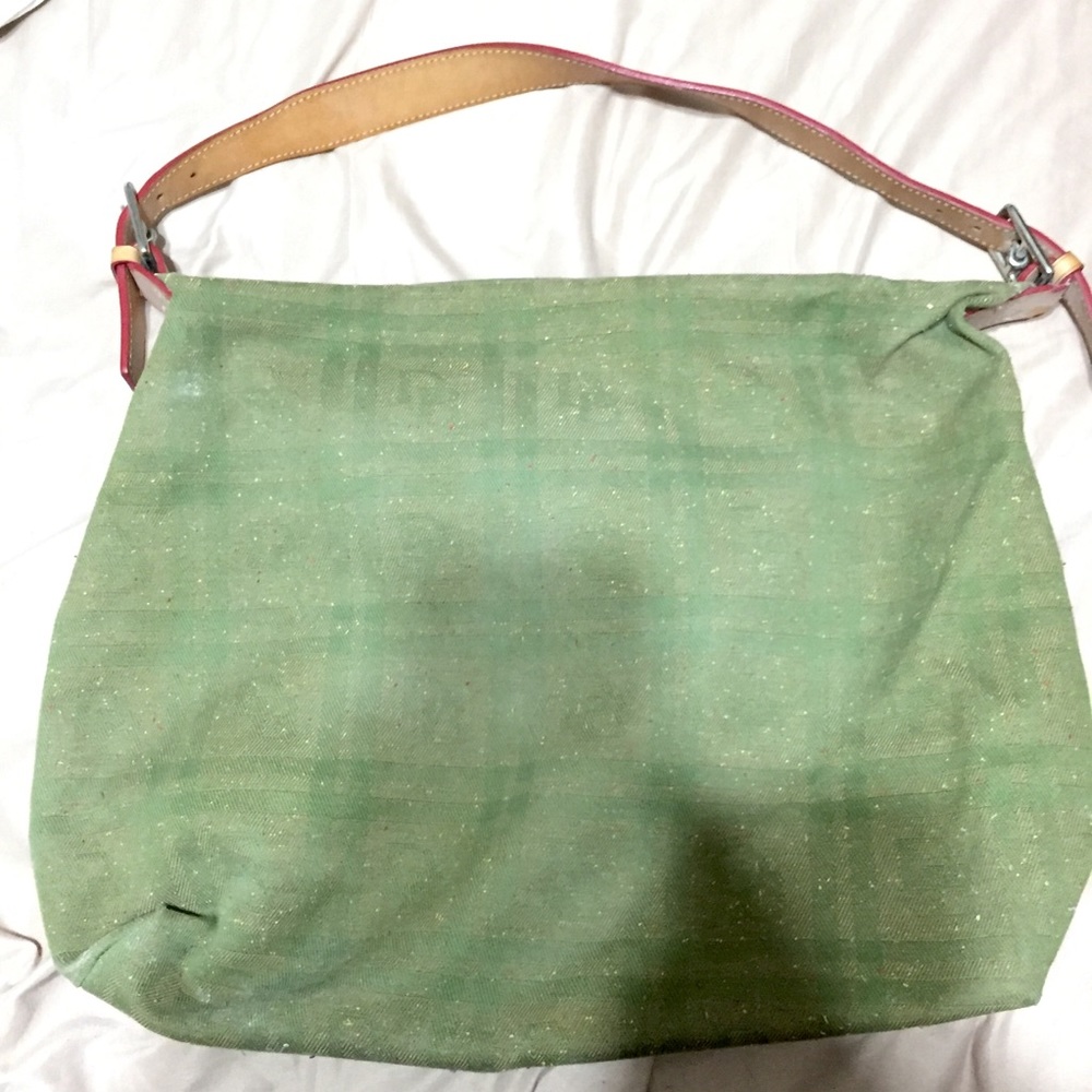 Large, green Dooney & Bourke satchel