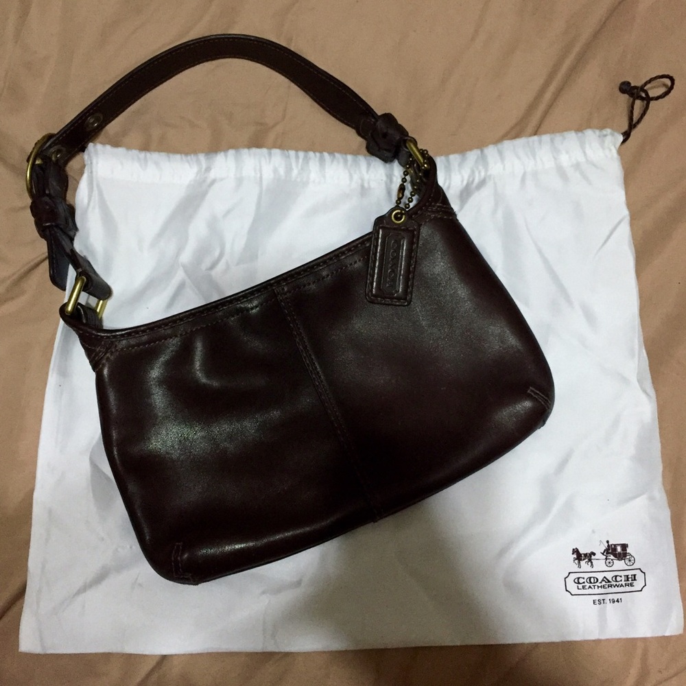 Coach brown leather purse