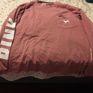 Victoria secret long sleeve shirt pink BUY FAST