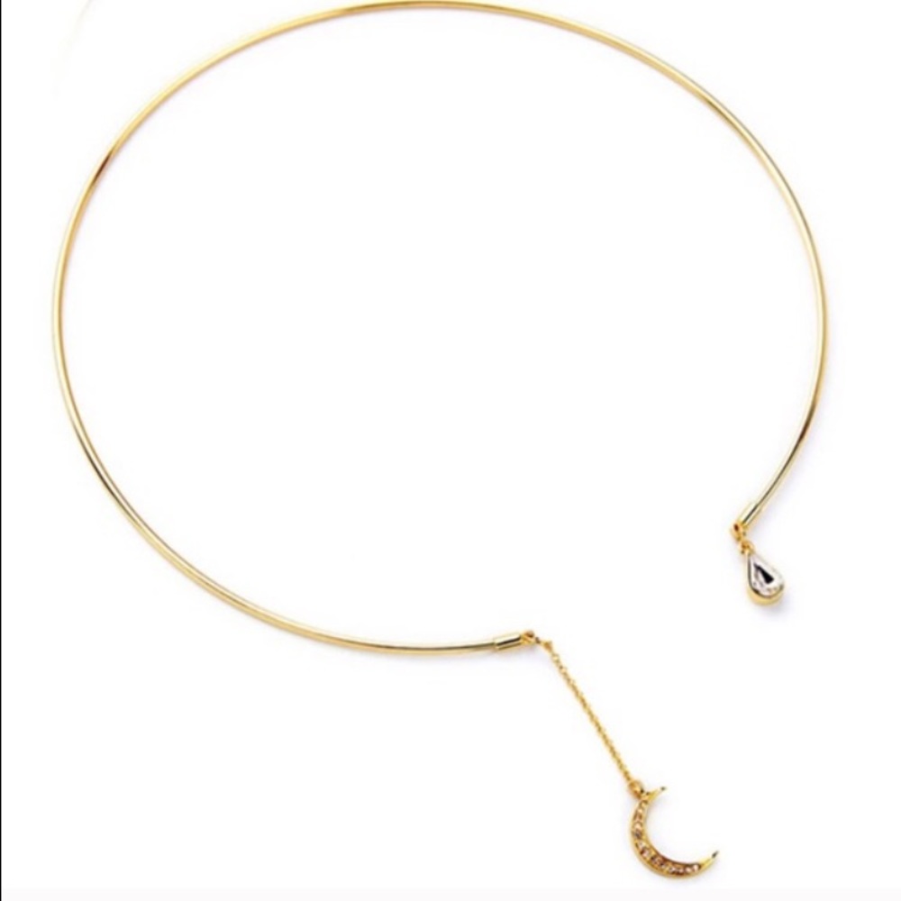 Gold Moon Choker Necklace ✨