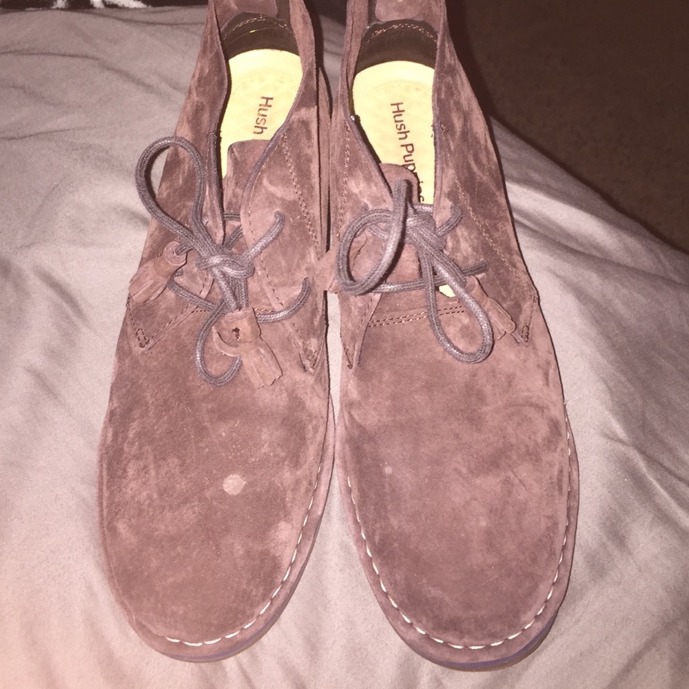 Brown suede womens hush puppy boots