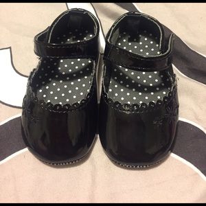 Cute Black dressy shoes and cute pink sandals