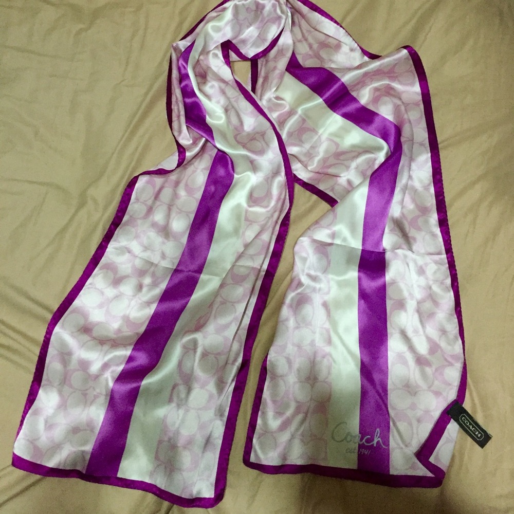 Beautiful pink Coach scarf