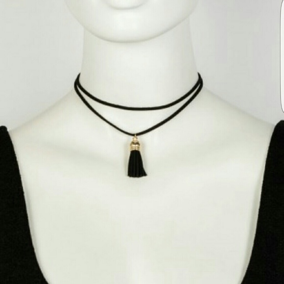 black tassel choker