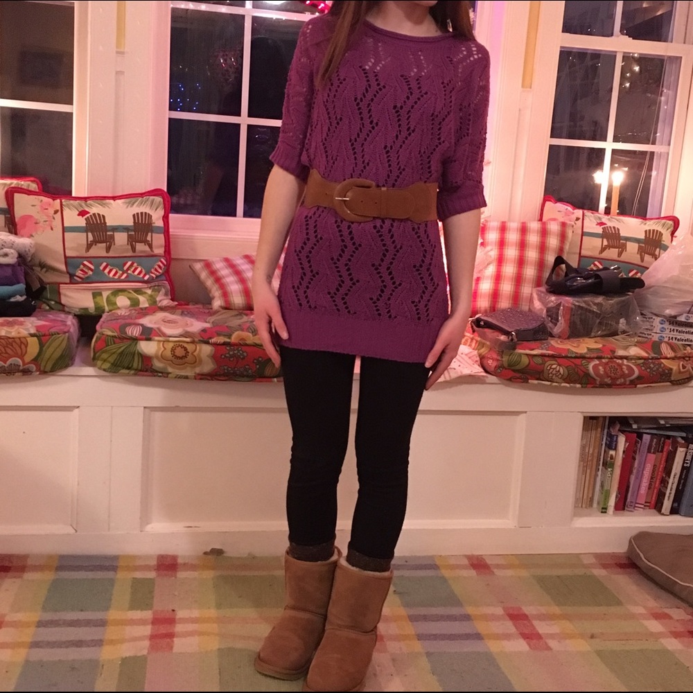 Magenta Tunic Sweater