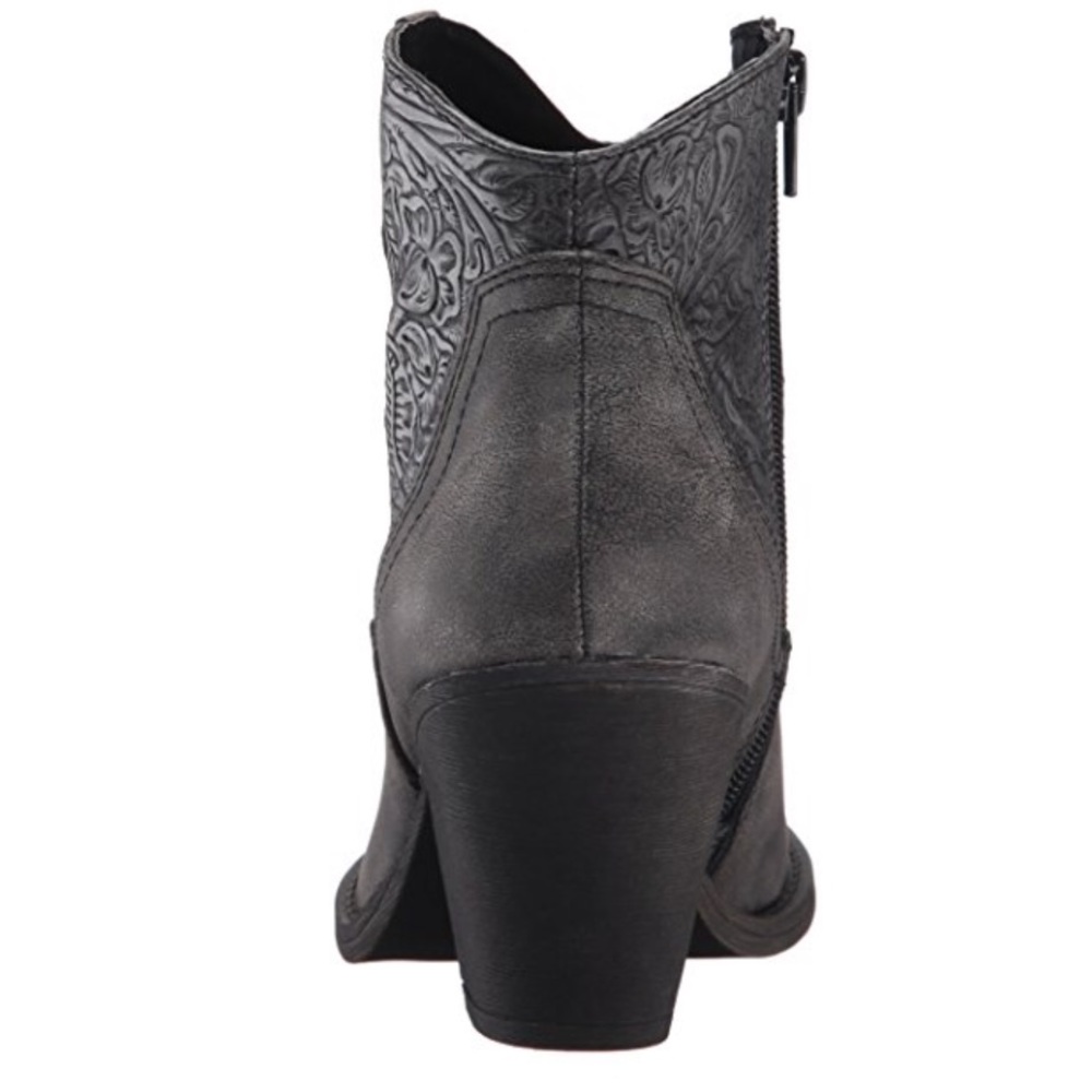 NIB Cowgirl Metallic Charcoal Western Booties - Picture 3 of 7
