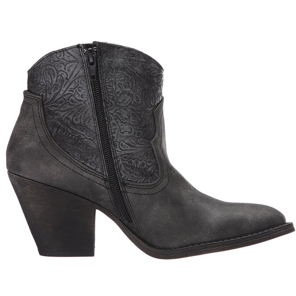 NIB Cowgirl Metallic Charcoal Western Booties - Picture 2 of 7