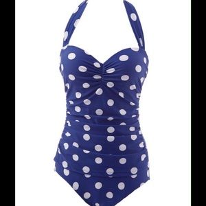 50's retro polka dot bathing suit