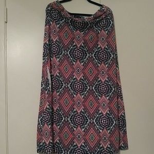 Aztec patterned maxi skirt