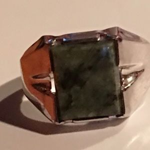 Men's Sterling silver with agate stone