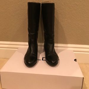 Aldo Black Leather Nizza Boots