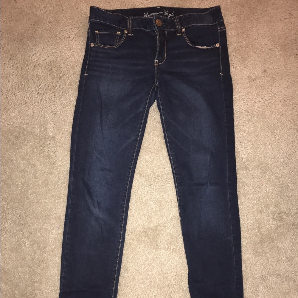 American Eagle Dark Wash Stretchy Skinny Jeans