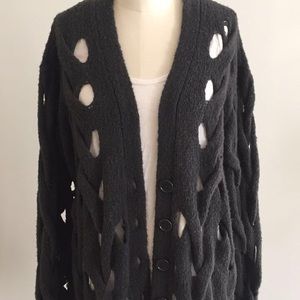 INHABIT Charcoal Gray Cardigan. INHABIT Charcoal Gray Cardigan.