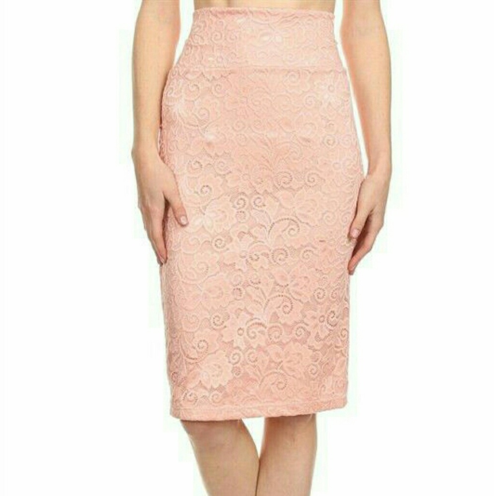 NWOT Cute Pink lace skirt