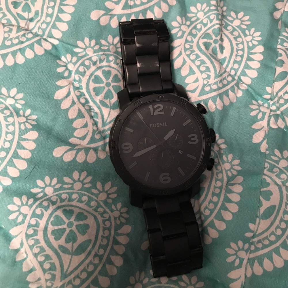 Black Fossil Watch