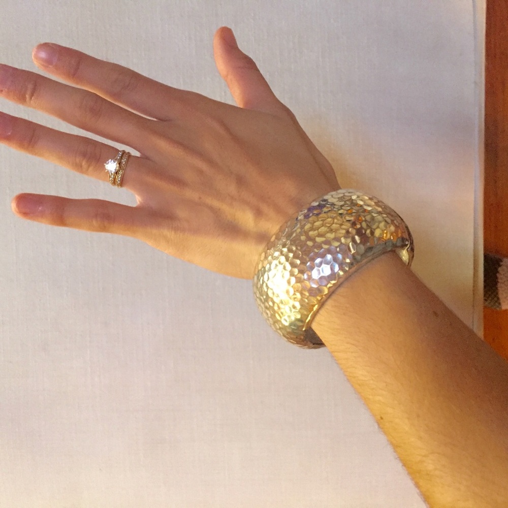 Silver Metallic Bangle - Picture 3 of 4