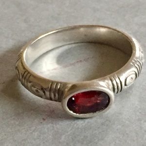 Brighton Jewelry - Brighton garnet Sterling silver stack ring Brighton Jewelry - Brighton garnet Sterling silver stack ring