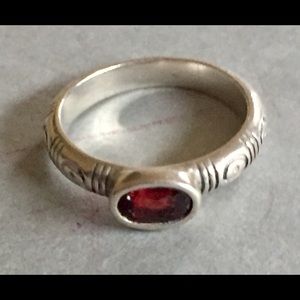 Brighton Jewelry - Brighton garnet Sterling silver stack ring Brighton Jewelry - Brighton garnet Sterling silver stack ring