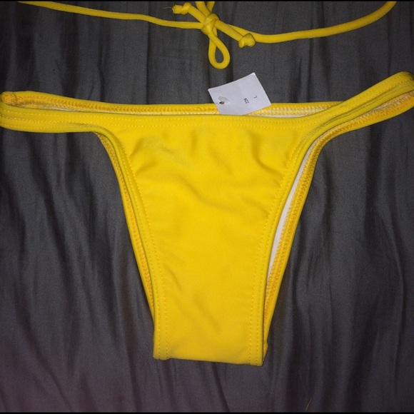 BRAZILIAN BIKINI SET YELLOW - Picture 2 of 4