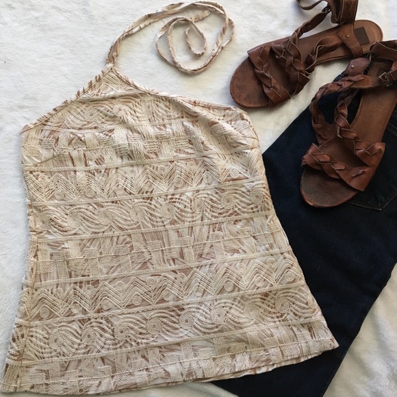 Anthropologie Tops - Vanessa Virginia left align embroidered halter