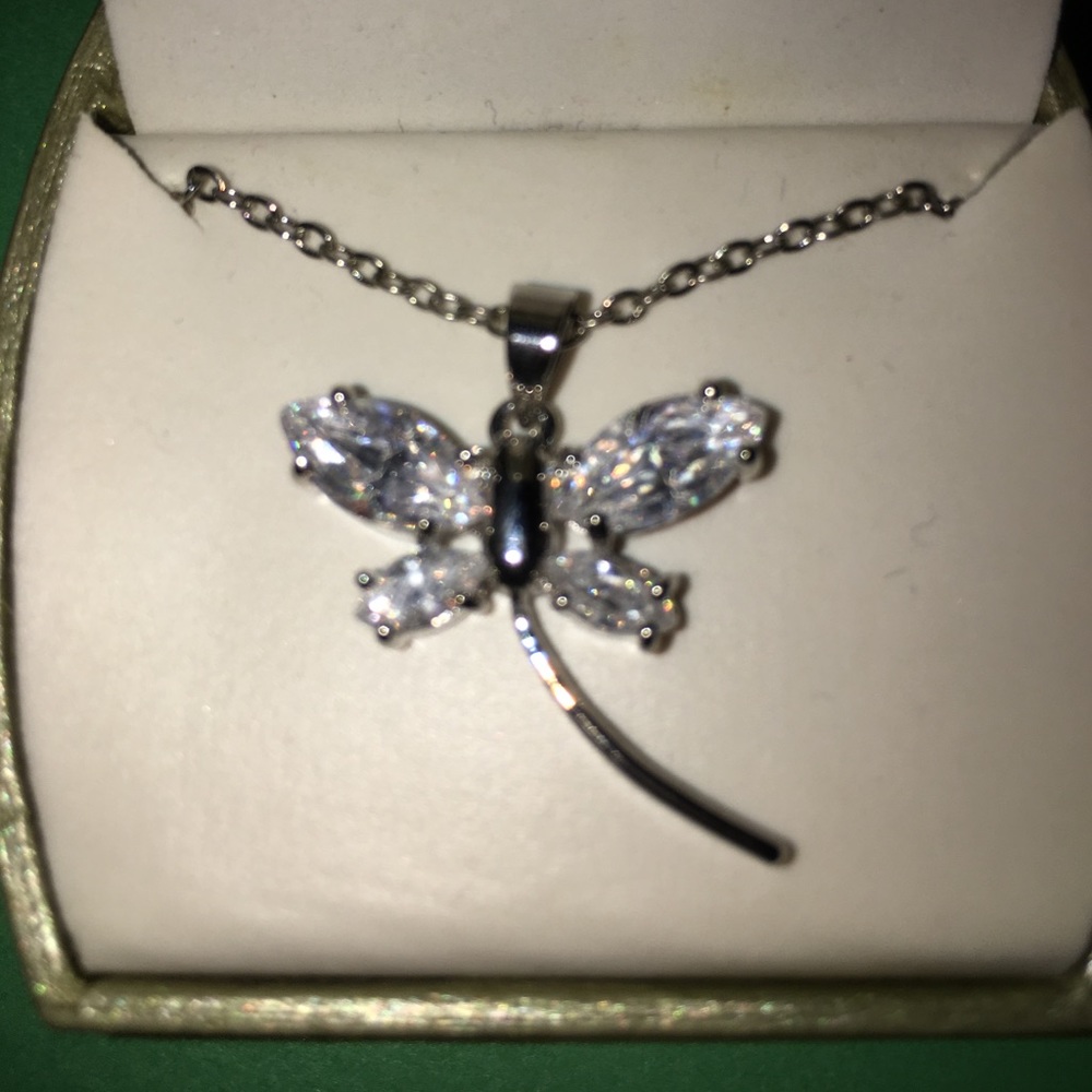 Dragonfly Pendant with Chain Necklace