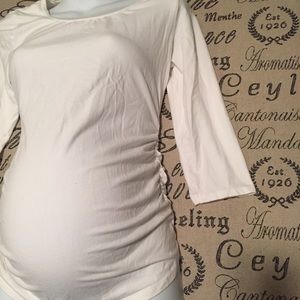 Motherhood Maternity Tops - White maternity top size small Motherhood Maternity Tops - White maternity top size small