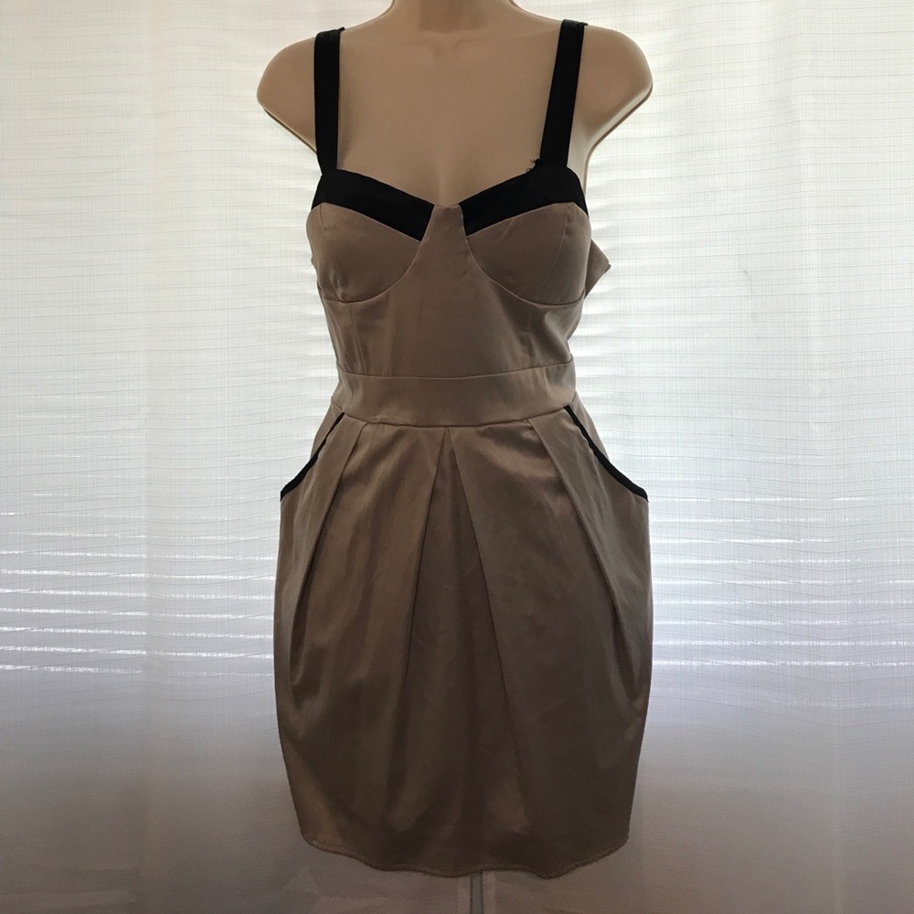 Rue 21 Tan Satin Dress