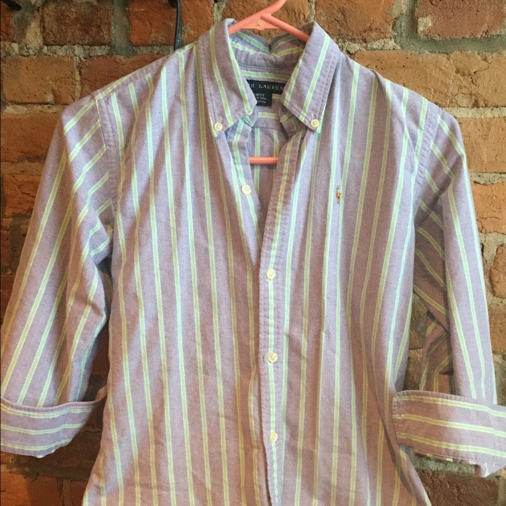 Women's oxford Polo Button Up.