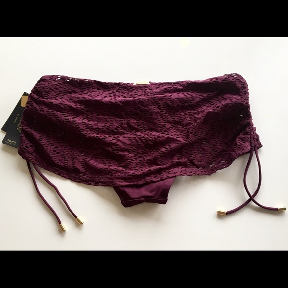 Laundry By Shelli Segal Plum Wine Bikini Bottom - Picture 2 of 5