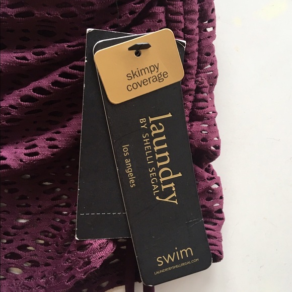 Laundry By Shelli Segal Plum Wine Bikini Bottom - Picture 3 of 5