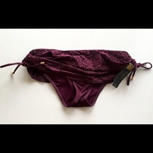 Laundry By Shelli Segal Plum Wine Bikini Bottom