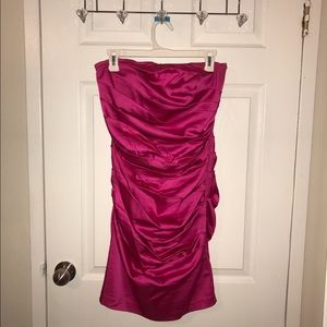 Caché Hot Pink Strapless Dress