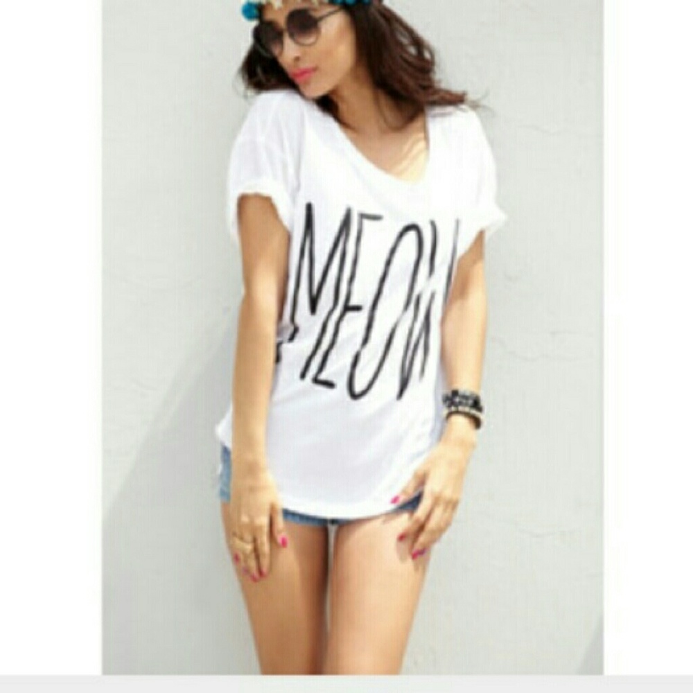 Meow slouchy tee