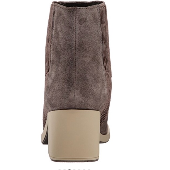 Taupe Suede Chunky Block Heel Boots - Picture 2 of 3