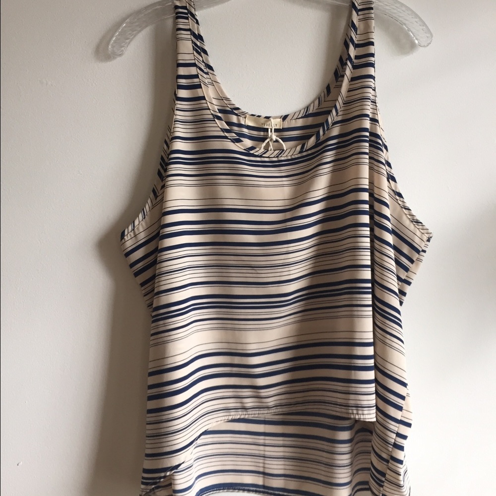 Silky striped oversized cami