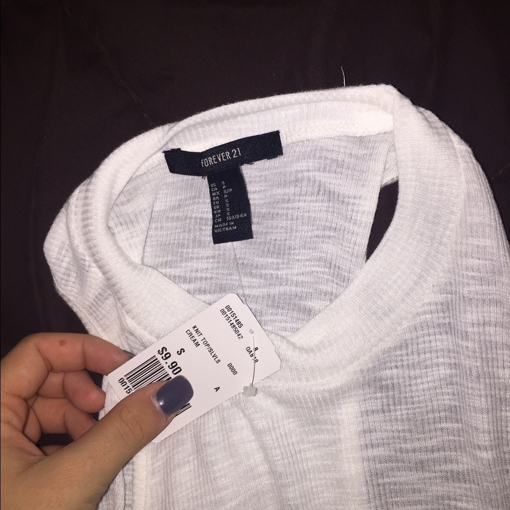 forever 21 flowy white tank